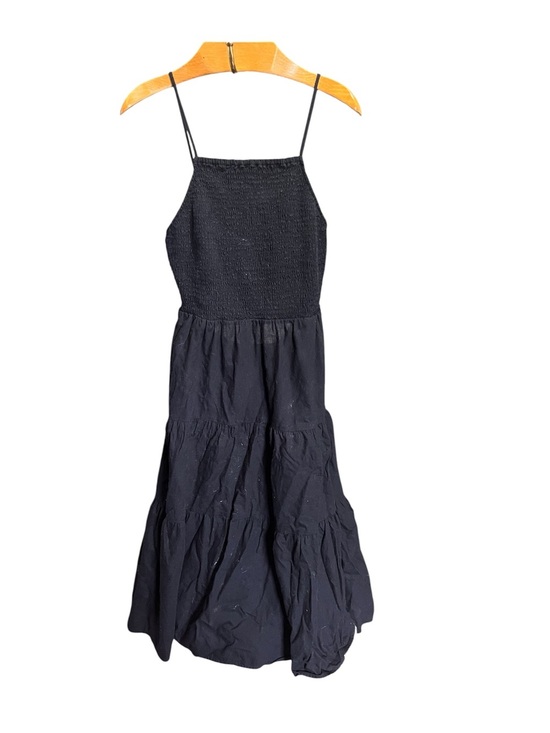 Universal Thread Dresses & Skirts - Universal Thread Black Smocked Bodice Maxi Dress Linen Blend Medium